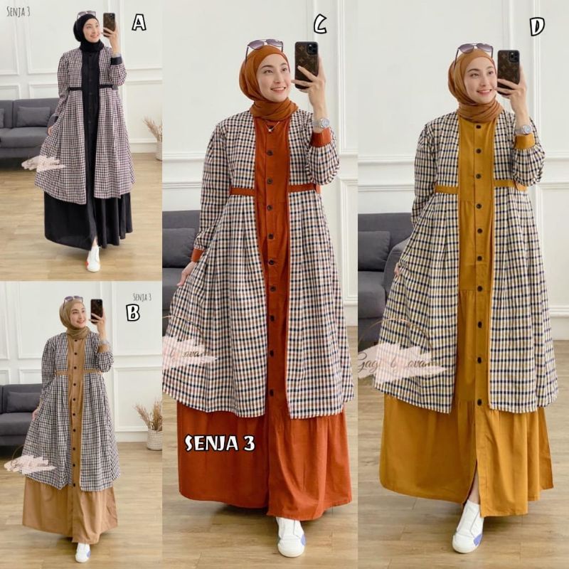 (COD) Gamis Senja 3 by Gagil Fashion