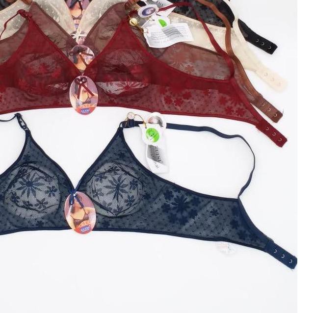 ➦ Bra BH Fashion Wanita Bra Cantik | BRUKAT TRANSPARAN | TANPA BUSA | GN 378 ➽