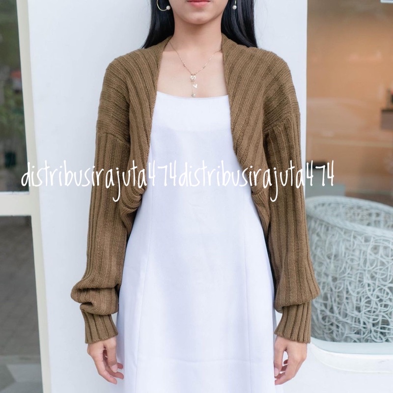 FASHION CAPPA OVERSIZE CROP OUTER LULU HALF CARDIGAN BALERO RAJUT JALUR