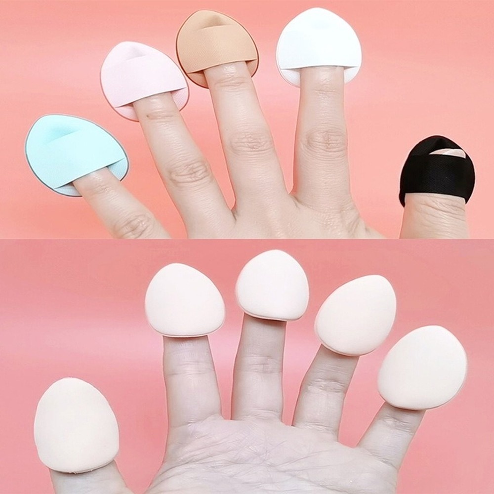 Mini Size Finger Puff Set Makeup Sponge Concealer Foundation Detail Puff Profesional Alat Bantal Kosmetik Puff Makeup