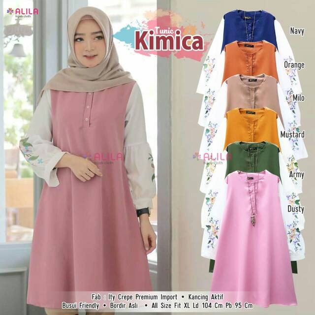TUNIK BEST SELLER // KIMICA TUNIK // BAHAN ITY CREPE PREMIUM