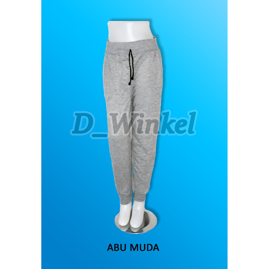 Training Jogger Pants Wanita Abu Muda Baby Terry M - XXl