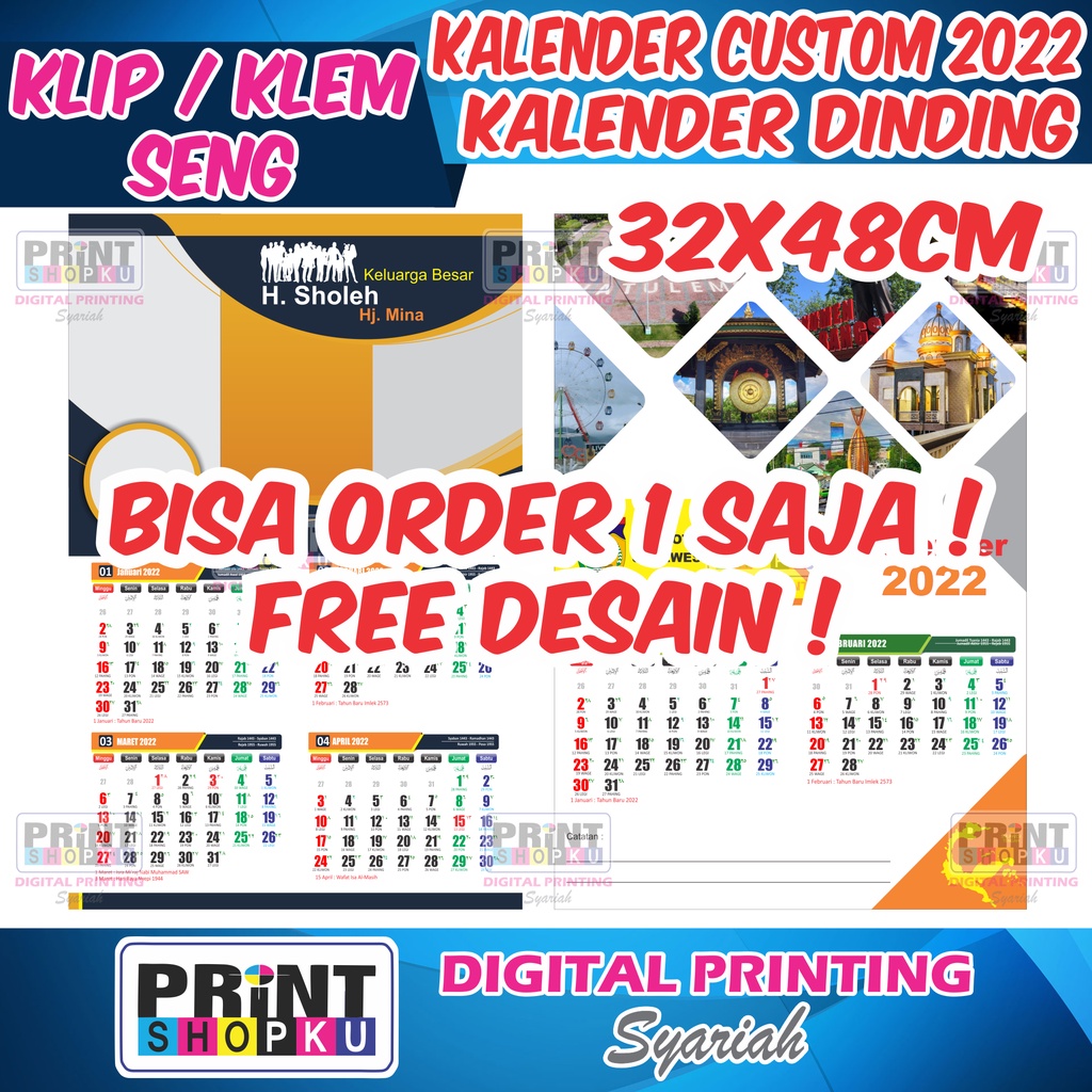 Free Download 6 Desain Kalender Dinding 2022 Lengkap Free Cdr And Psd