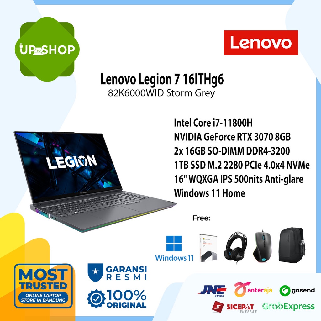 Lenovo Legion 7 16ITHg6 0WID i7-11800H 32GB 1TB RTX3070 8GB W11 OHS