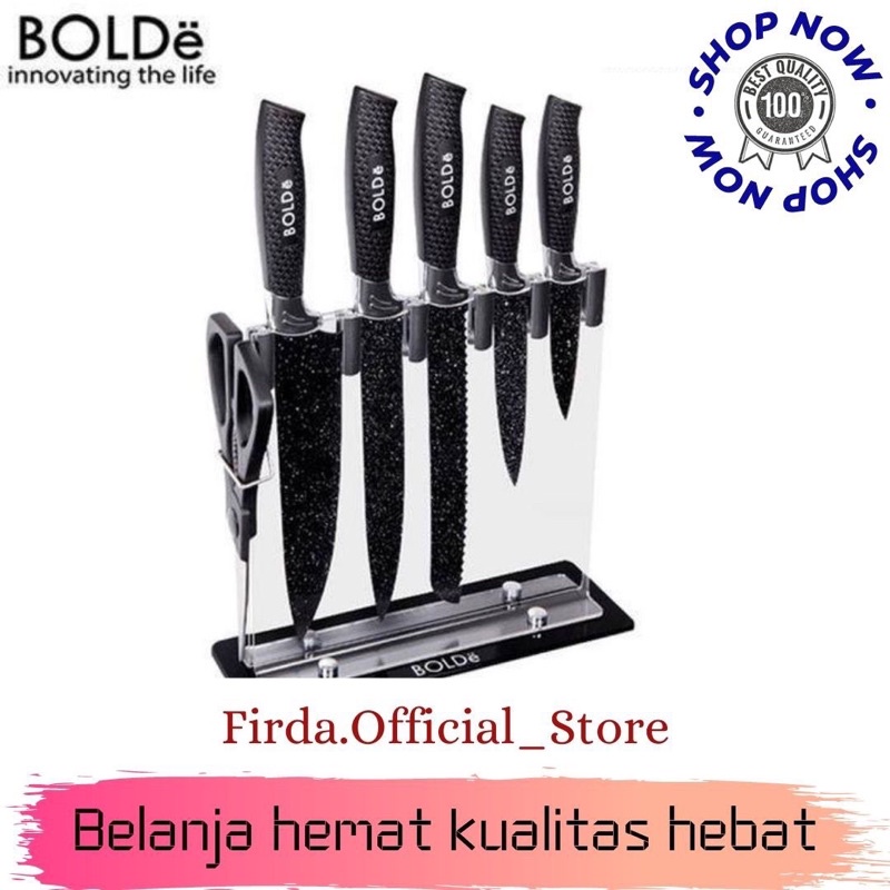 BOLDe Knives Set Granito 7PCS PURE STEINLESS STEEL