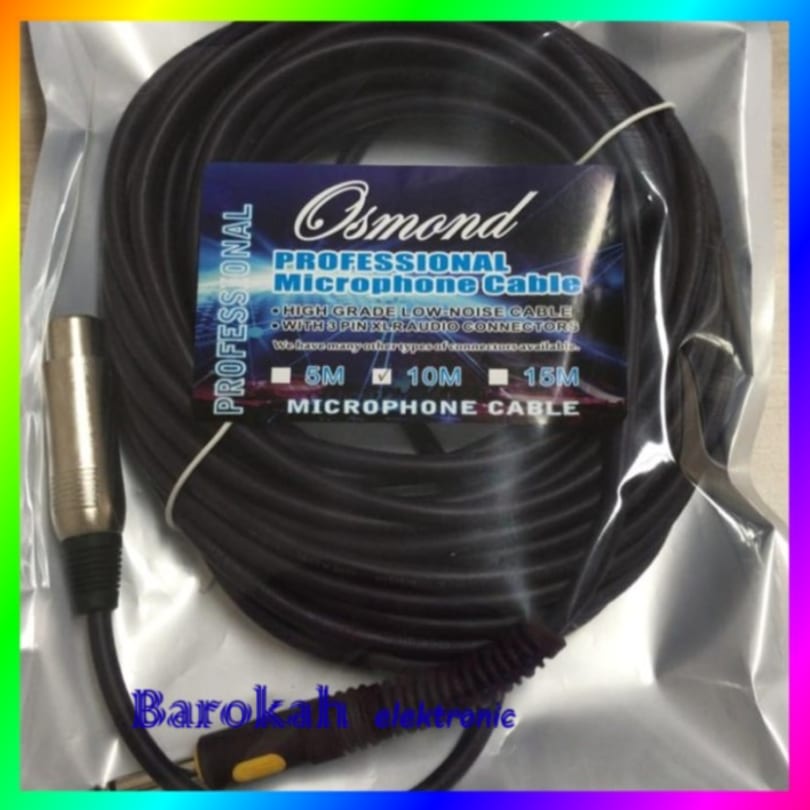 KABEL MICROPHONE 10 METER SIAP PAKAI LENGKAP CONTRA CANON PLUS JACK AKAI