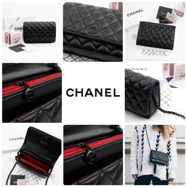 Chanel WOC Flap So Black Bag (#9551)