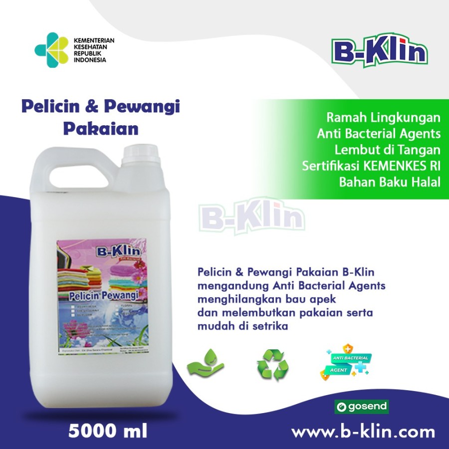 PELICIN PEWANGI LAUNDRY SETRIKA BAJU B-KLIN 5 LITER - 3 VARIAN WANGI Kualitas Bisnis