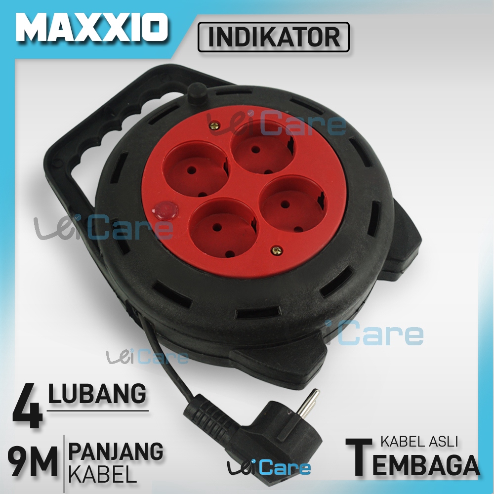 Maxxio Kabel  ROLL Listrik  9 METER Stop Kontak Listrik  