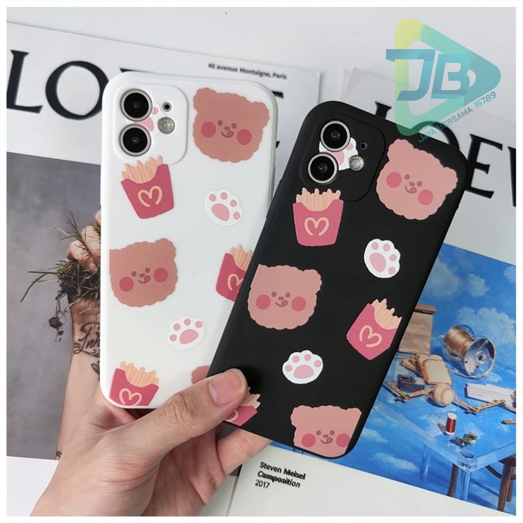 SOFTCASE MACARON PELINDUNG KAMERA CUSTOM BEAR EAT OPPO VIVO SAMSUNG REALME XIAOMI IPHONE INFINIX FOR ALL TYPE JB5872