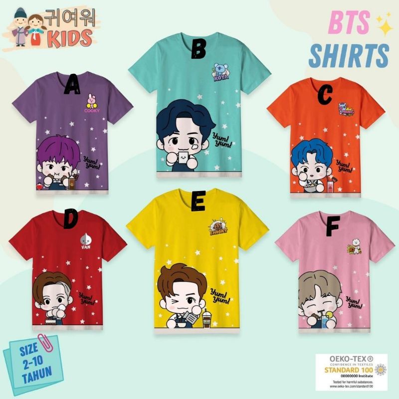 [READY STOCK] BTS TEE KIYOWO KIDS
