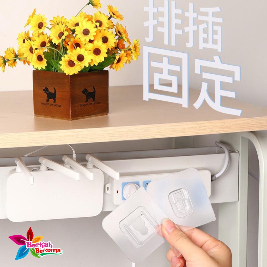 RT06 GANTUNGAN HANGER HOOK TEMPEL SOCKET TRANSPARAN 1 SET PLUS MINUS DOUBLE TAPE SERBAGUNA BB5832