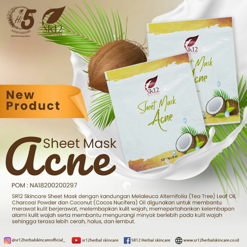 SHEET MASK ACNE / SHEET MASK / SHEET MASK JERAWAT / MASKER KERAWAT