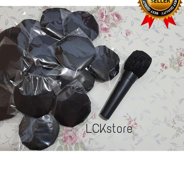 DI-235>> sarung pelindung mic 100pcs /penutup kepala mic /microphone /karaoke - Hitam