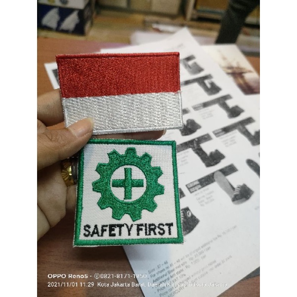 Logo bendera dan logo K3 bordir