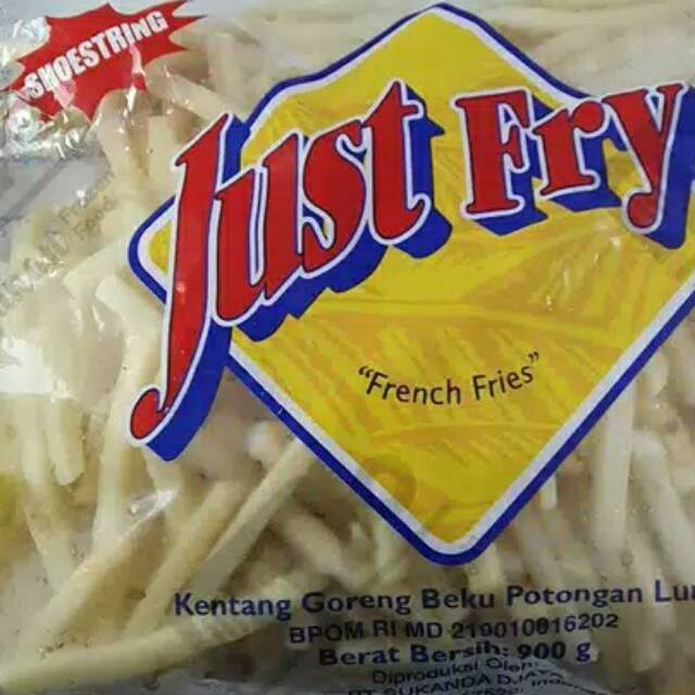 

Just fry french fries shoestring 900gram 12 pcs