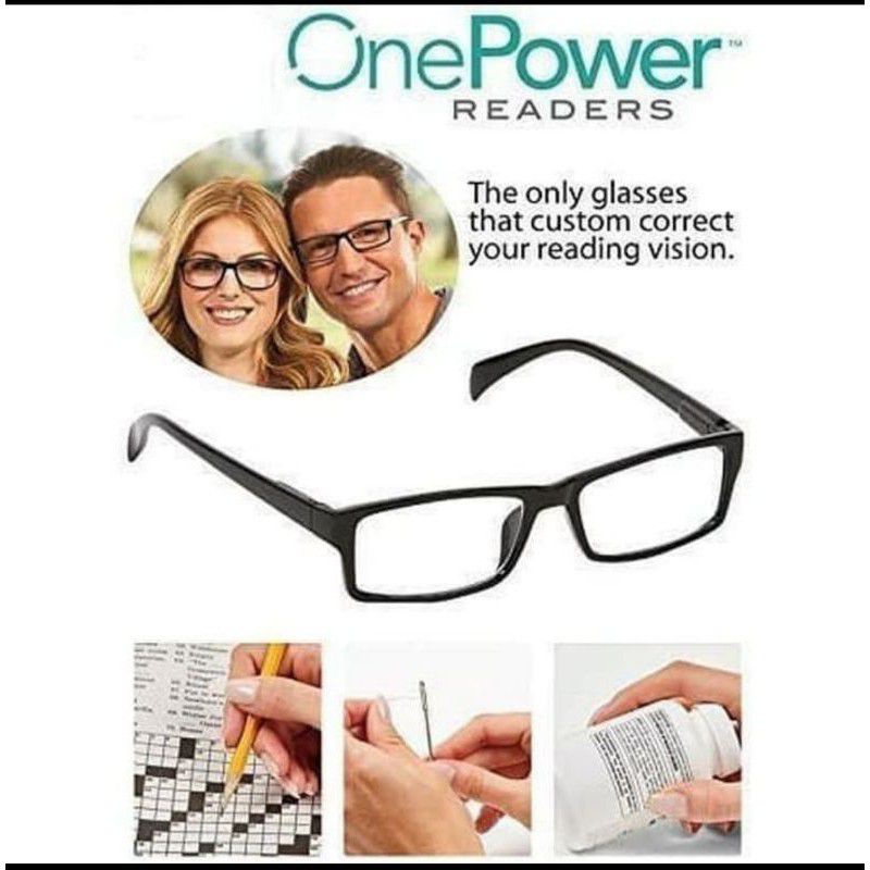 hokkiterus21 ⭐⭐⭐⭐⭐ONE POWER READERS Kacamata Baca Plus Auto Focus unisex one power oval one power kotak O002