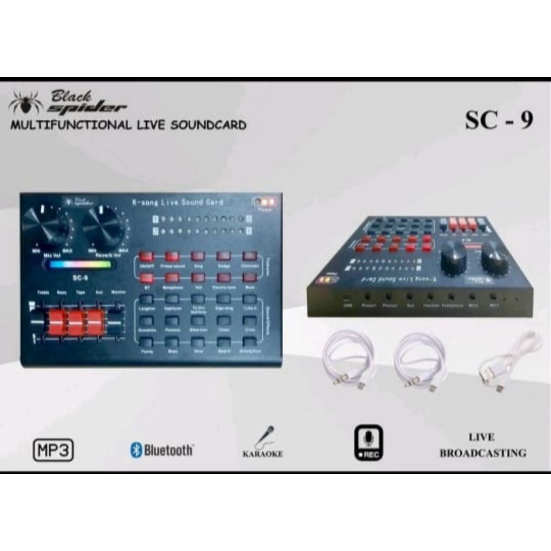 Mixer audio SoundCard black Spider Sc-9 SoundCard