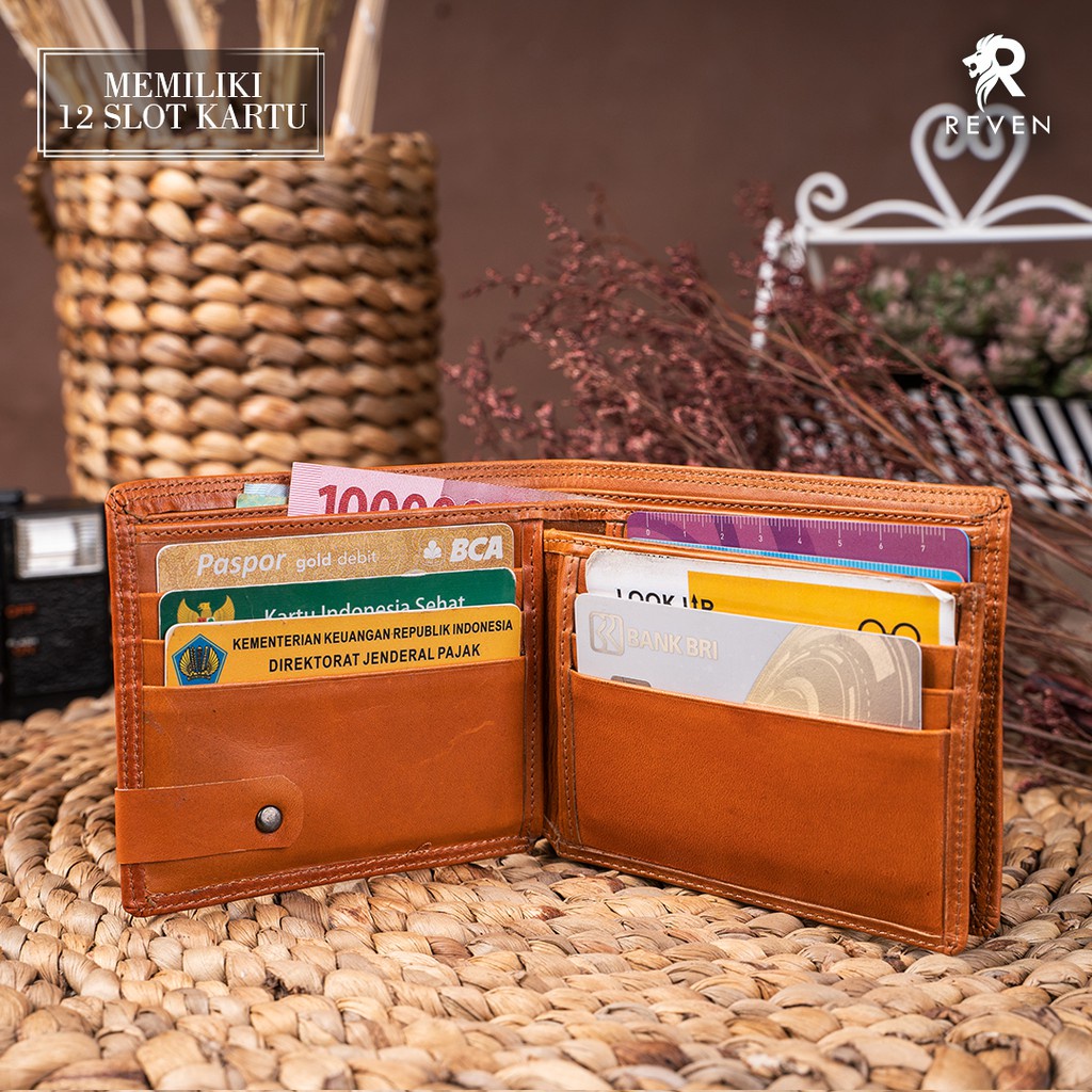 Fashion Dompet Pria Bahan Kulit Asli Premium Branded Dompet Kulit Terbaru Original Wallet Cowok Ori