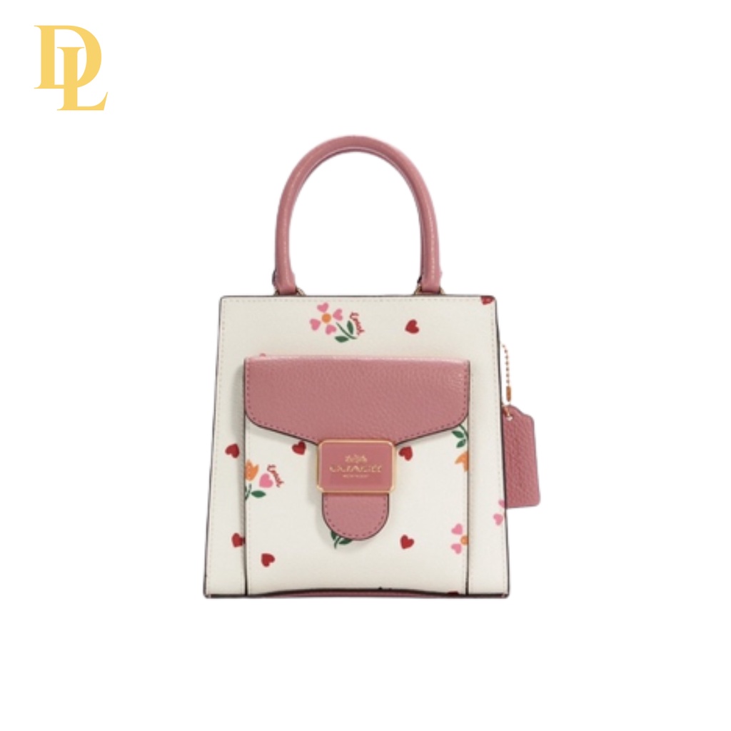 Coach Mini Pepper Crossbody With Heart Petal Print (C7599)