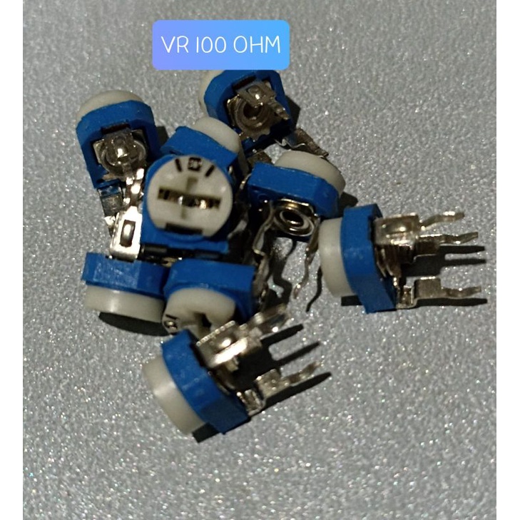 Trimpot 100 OHM ( 101 ) Trimpot Trimmer 100 OHM 101 Variable Vertical Vr Blue