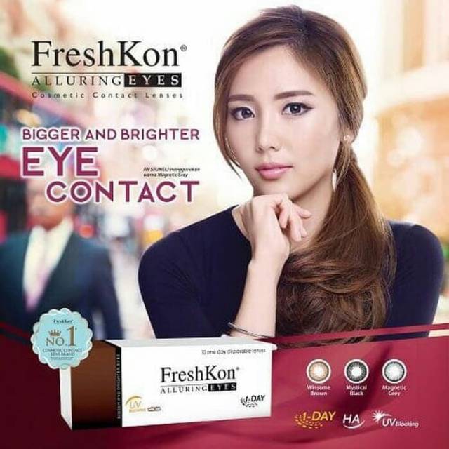 Softlens FRESHKON ALLURING 1DAY/soflen warna bulanan freshkon/soflens freskon normal s/d -8.00