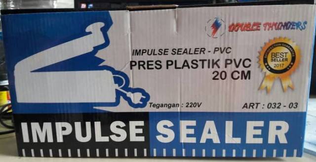 Alat pres plastik pvc  untuk Plastik 20cm - Impulse Sealer - mesin sealer biru