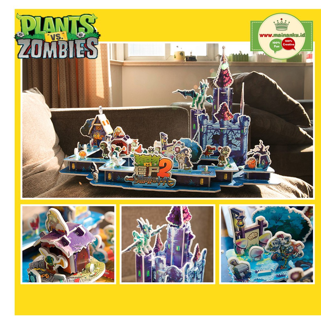 Puzzle 3d | PLANTs VS ZOMBIES &quot;Dark Ages&quot; | Mainan Anak Terbaru - Jigsaw