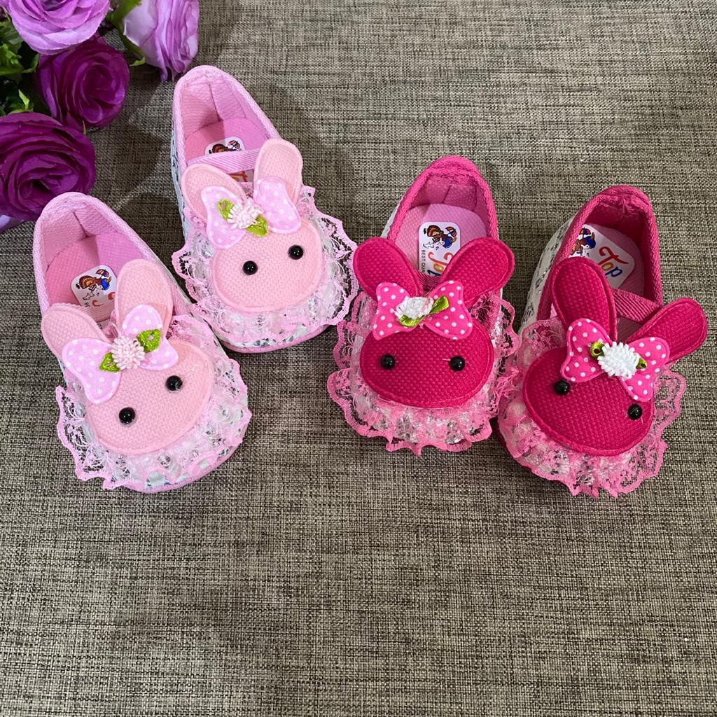 [TAMAN SEPATUKU] SEPATU TRENDY MURAH PREWALKER ANAK PEREMPUAN BONEKA KELINCI 0-12 BULAN FPX12