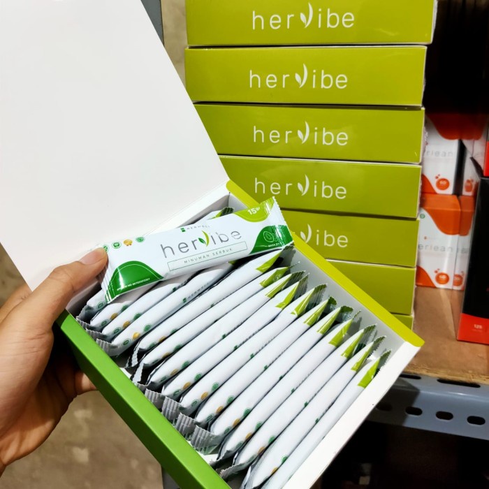 HERWELL HERVIBE 8 SACHET SETENGAH BOX MINUMAN PELANGSING HER VIBE MANJUR