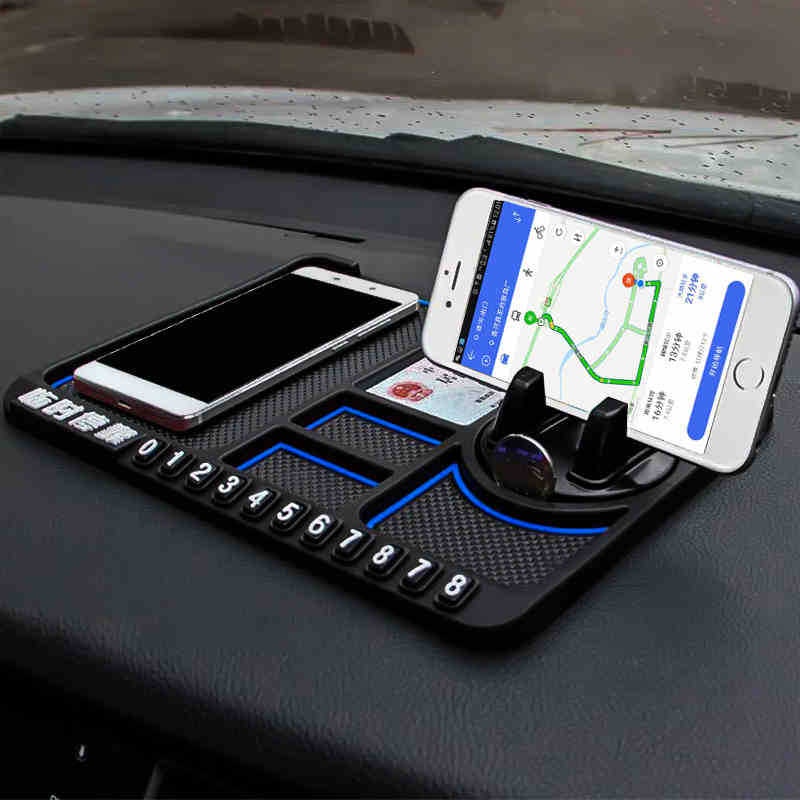 Multifunction Car Anti Slip Mat Dashboard Car Phone Holder Sticky Silicone Rubber