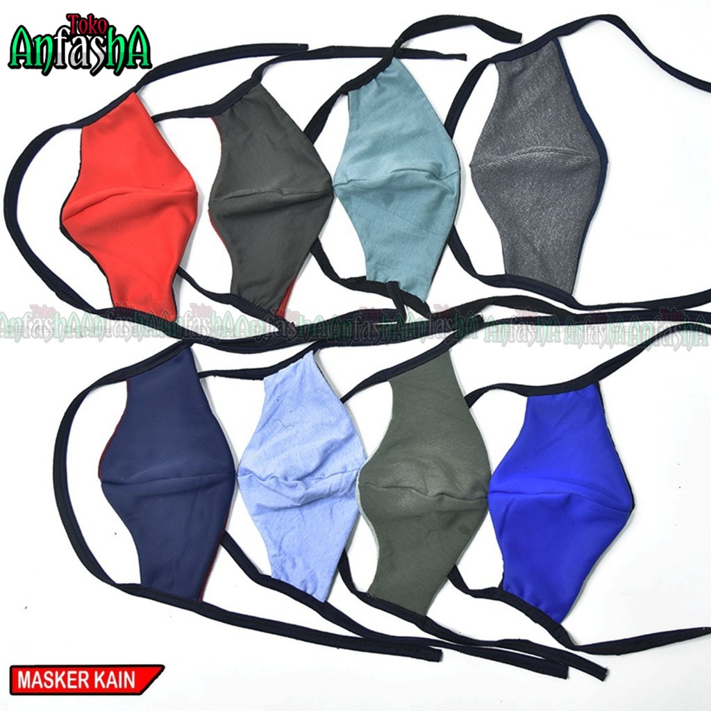 MASKER KAIN POLOS = Masker kain katun / Masker dewasa bisa di cuci Anti Alergi ORY By Toko Anfasha