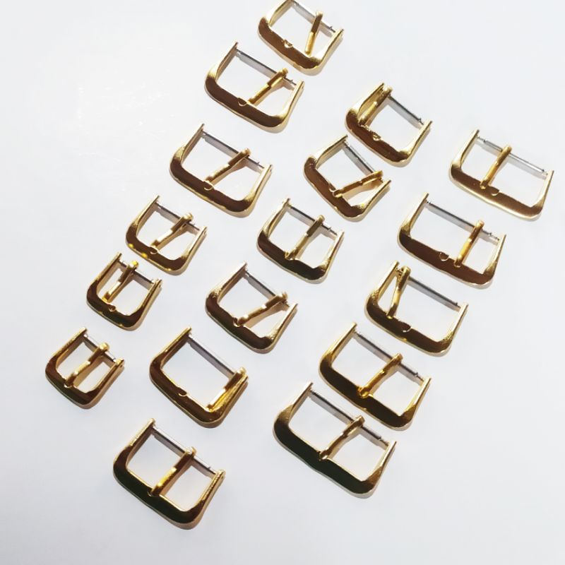 buckle gold atau gesper untuk strap Jam tangan bahan Alloy tidak luntur size mulai 10mm sampai 22mm