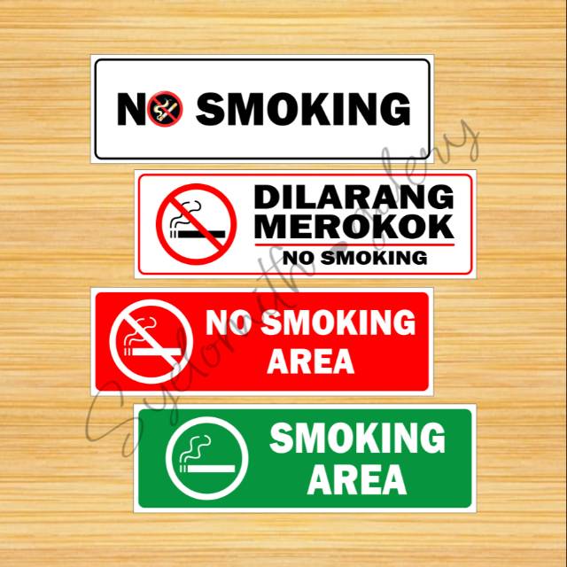 

STICKER NO SMOKING /STIKER SMOKING AREA / STIKER DILARANG MEROKOK WATERPROOF