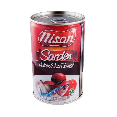 Nison Sardine in Tomato Sauce 155gr &amp; 425 gr seafood kaleng