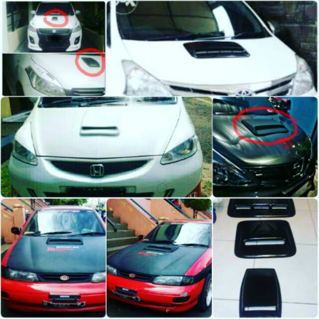 Aksesoris Eksterior Modifikasi Mobil Airscoop Sporty Universal Cocok Utk Semua Jenis Merk Tipe Mobil Shopee Indonesia