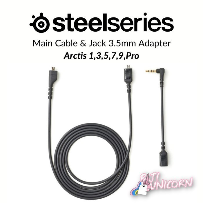 Kabel Steelseries Arctis Micro USB 8-pin to Jack 3.5mm Aux Main Cable - Jack3.5 Adapter, Arctis 1,3