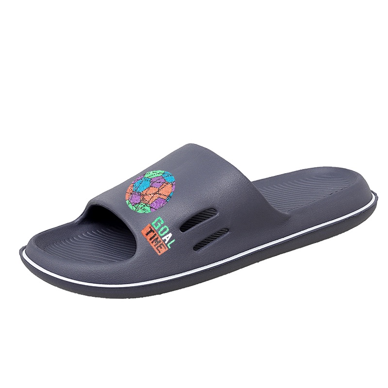 Sanlie Sandal Slop Anti Selip Anti Air / Sandal Pria Slip On Karakter Bola Nyaman dan Sol Empuk V06 (B)