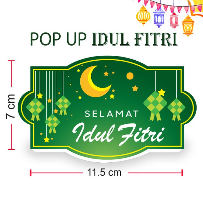 

Hiasan Pop Up Parcel Kue Kering Box Lebaran Idul Fitri (5pcs)