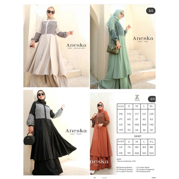 ANESKA SET TUNIK ROK BY AZZAHRA PREMIUM SYAR'I