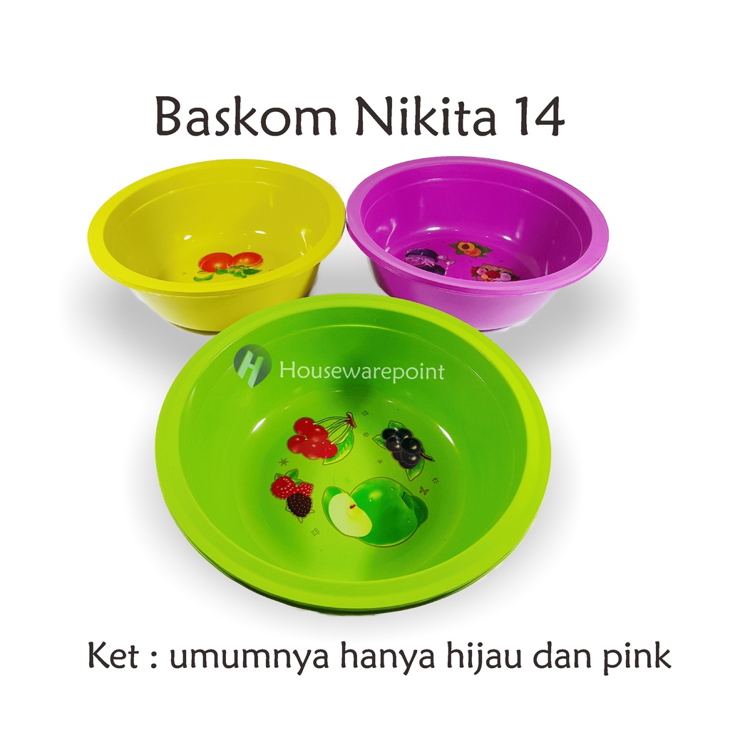 6 pcs Baskom Nikita 14 / Baskom plastik / Baskom dapur / Baskom berkat