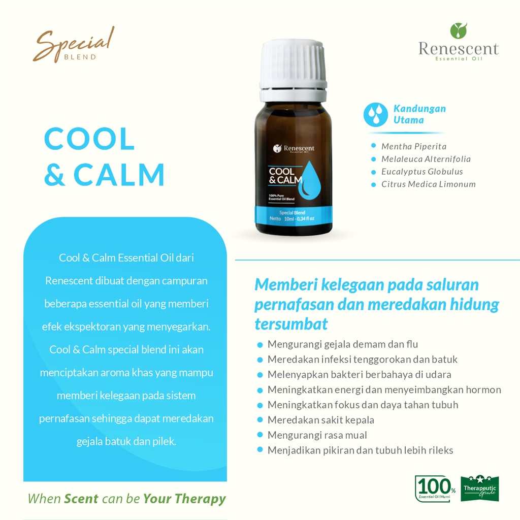 Renescent Special Blend Cough and Flu Pure Essential Oil 10ml CNF Diffuser Aromatherapy Humidifier Air Purifier Lilin Aromaterapi