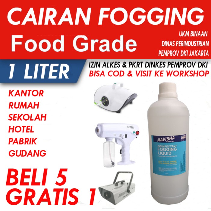 Cairan Fogging Liquid Mobil Hot Fogging - Foging Desinfektan 1 Liter