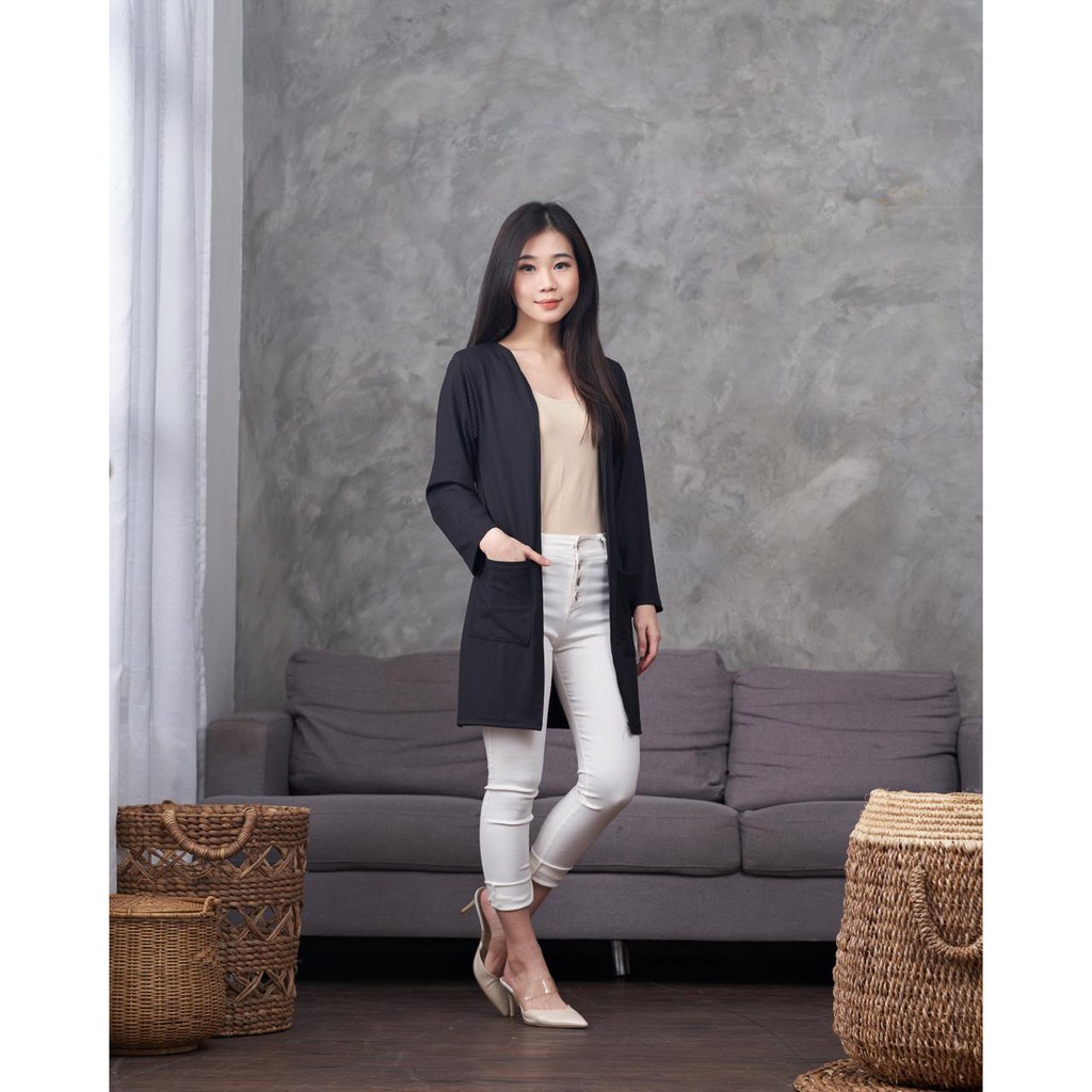 Cardigan Rajut Lengan Panjang Premium