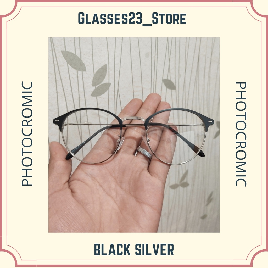 TERMURAH!!! COD LENSA PHOTOCROMIC BERUBAH WARNA KOREAN FRAME OPTIK TERBARU WANITA PRIA FASHION STYLE KEKINIAN