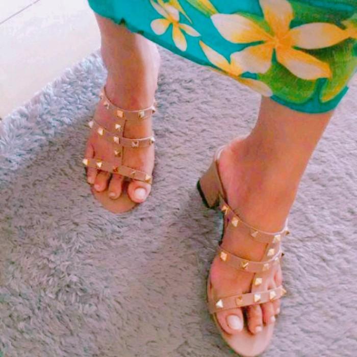 Big size 41-42 Volcano Chunky Heel Sandal Wanita hanna marl