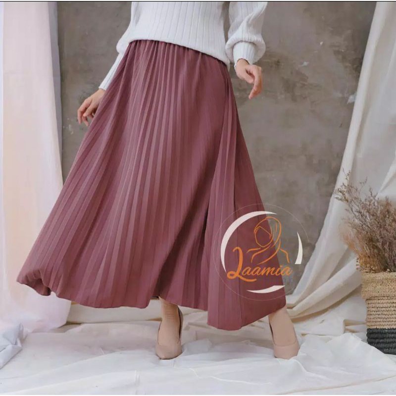 ROK PLISKET REMPEL BESAR / ROK KLOK / ROK PLISKET / ROK PEREMPUAN / BAWAHAN PEREMPUAN / ROK KLOK