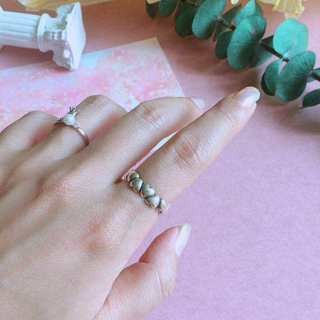 Cincin Model Terbuka Desain Hati Peach Gaya Harajuku Retro