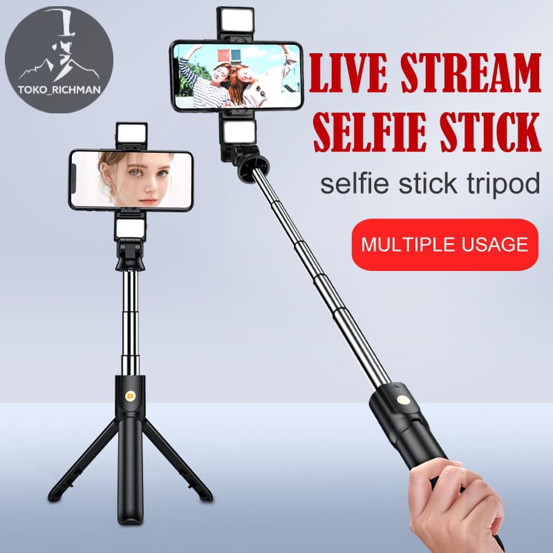 TONGSIS K12D TRIPOD SELFIE STICK BLUETOOTH REMOTE CONTROL WITH 2LED