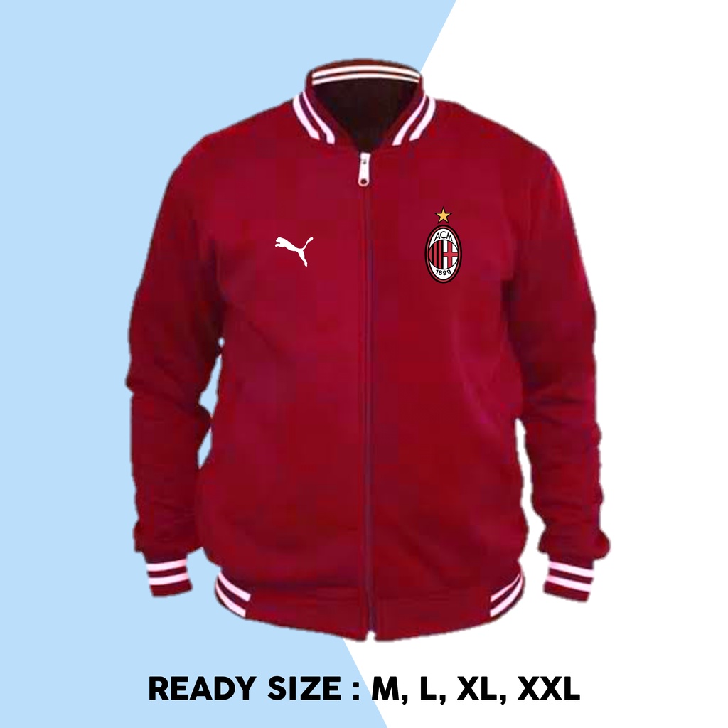 Jaket bola AC MILAN milanisti Varsity Zipper Football